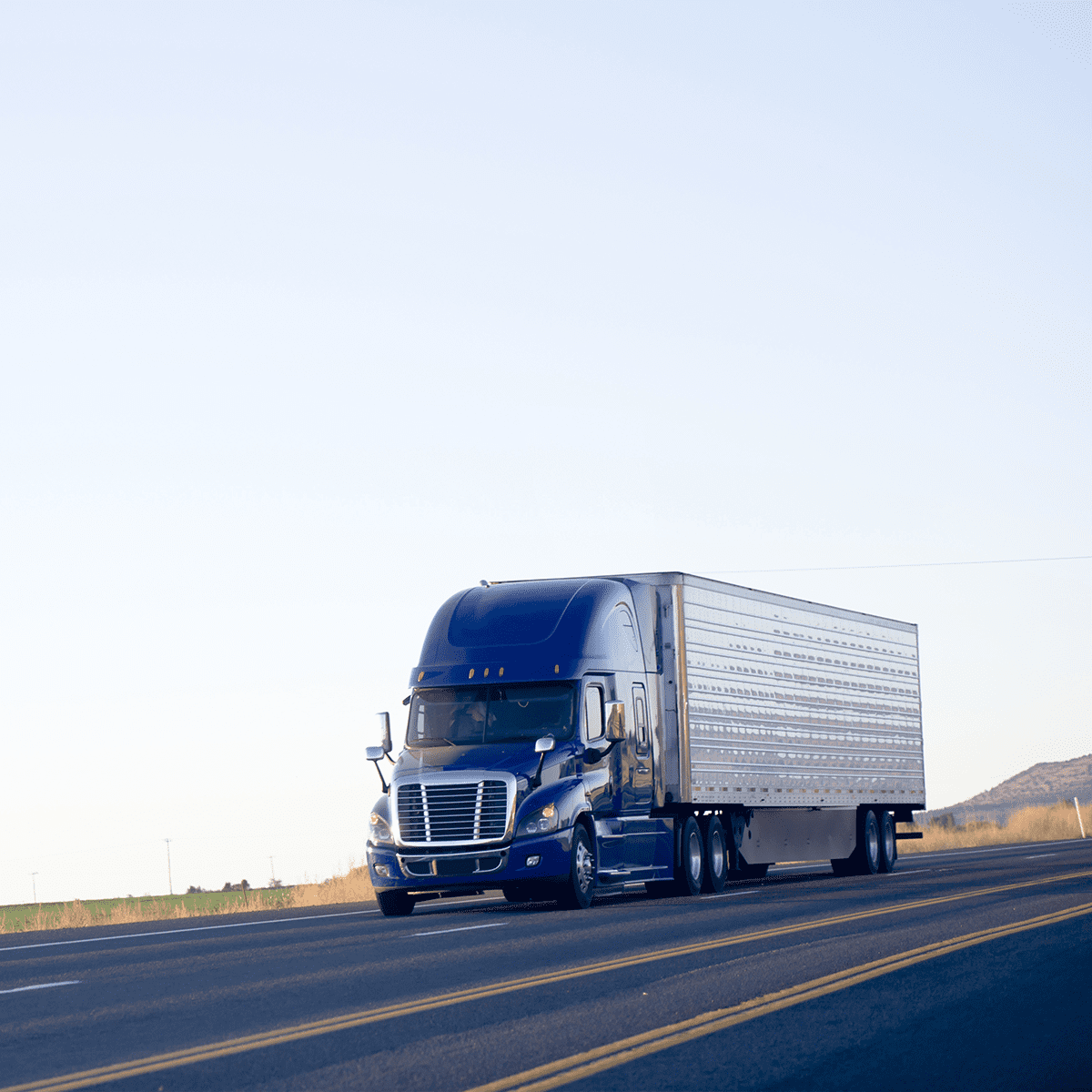 Freight truck on road